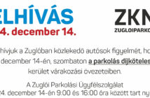 Felhívás a december 14-ei díjköteles parkolásról